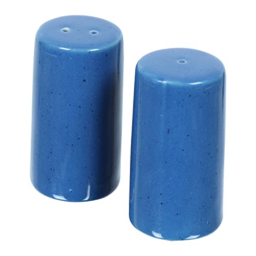 Image of QIMACPLUS Handcrafted Ceramic Salt and Pepper Shaker Set | Perfect Pour Holes for Kitchen, Dining Table, Picnic, Office, Restaurant, and Hotel | Set of 2 (SkyBlue)