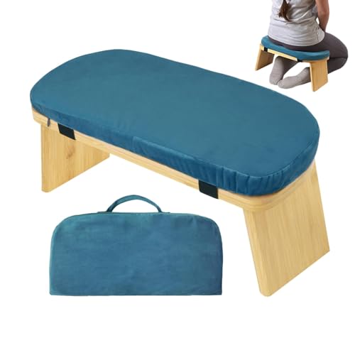 Cómodo asiento de rodillas, cojín de taburete de meditación, cojín de banco de oración, asiento ergonómico de oración, silla de meditación portátil con asiento acolchado para yoga, oración o prácticas