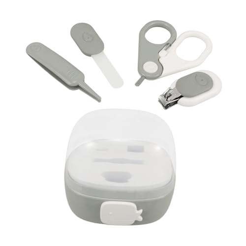 KOMBIUDA 4stücke Teiliges Nagelpflegeset Mit Sicheren Nagelschneidern Für Neugeborene Junge Mädchen-nagelschneider Und Nagelfeilen Aufbewahrungstasche Für Stressfreies Trimmen