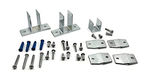 Harris Hardware 15356-B Die Cast Chrome Zamac Bracket Panel Pack 1" Panels
