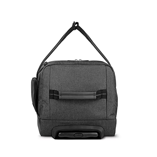 solo Leroy Carry-On Wheeled Duffle Bag, 49L Capacity, Grey, 22 Inch