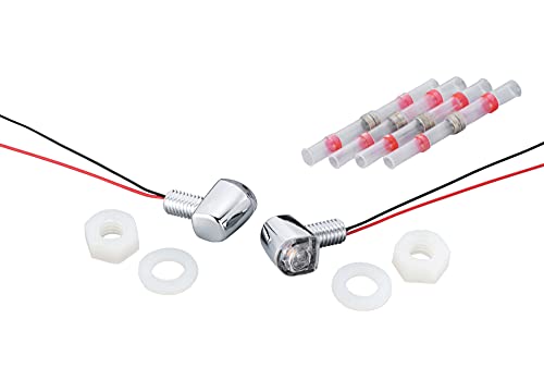 キジマ (kijima) バイク バイクパーツ Nanoウインカーランプ 極小 シングル 12V1.5W 2個入り クロームメッキ/アンバー 219-5195