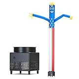Mkevi 6ft Sky Air Puppet Dancer Inflatable Waving Tube Man with Lights & Built-in Blower - Wacky Waving Wind Flying Dancing Tube Guy for Business Promotion Stand Out Advertising