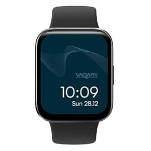 Vagary Men’s smartwatch Rectangular Black Watch X03A-001VY Silicone Strap