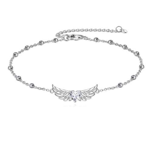 Bracelet ailes d'ange gardien protecteur en argent 925 symbole d'amour