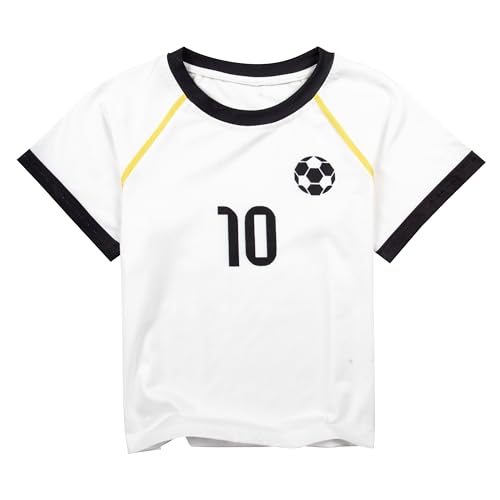 Image of Soccer Jersey Kids Boys Argentina Jersey Shirt Soccer Boys Tshirts Round Neck Short Sleeve Top