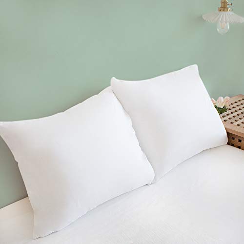 Sweet Forest Protège-oreillers 100% Coton, Housses de Coussin Housses avec Fermeture à Glissière —Anti Allergie — Membrane Respirante pour Oreillers de Lit — Paquet de 2 Taille(50 x 75 cm) thumbnail