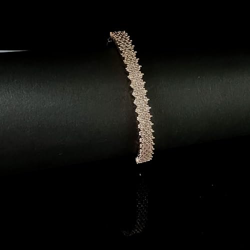 Image of I Jewels Stylish Cubic Zirconia American Diamond Adjustable Bracelet For Women