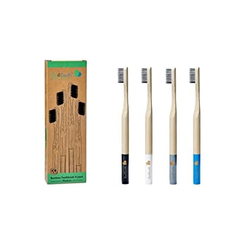 Cepillos de dientes de bambú Re4Earth - Pack de 4 Cover