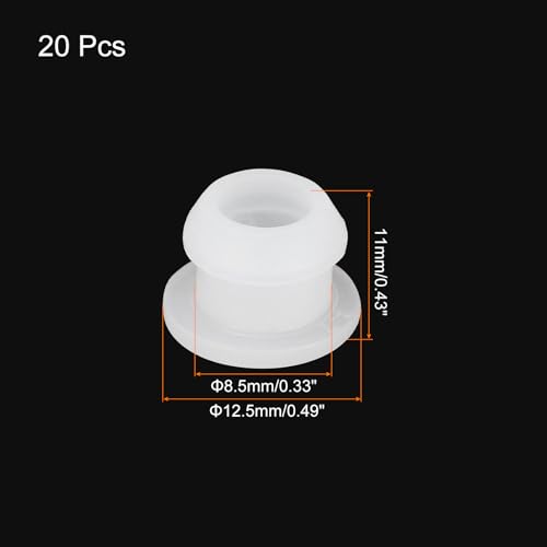 Image of MECCANIXITY Silicone Snap in Locking Hole Plugs Rubber Panel Seal Cover Flush Type Panel Round for Kitchen Rubber Bulkheads Waterproof Sealing Plugs 8.5mm /0.33 Inch Dia Transparent,Pack of 20
