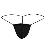 Lisli Men's Sexy Lingerie Underwear G-String Thongs Bulge Pouch T-back Underpants (Black)