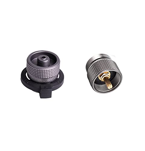 CAMPINGMOON Camping Grill Gas Stove Adapter of 1Lb Propane Adapter & Butane Canister Adapter Z11+Z22