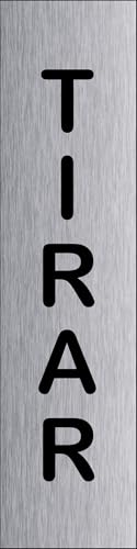 IberNorma IA172 - Señal Adhesiva rectangular de Tirar 5x20cm Cartel en Acero Inoxidable con adhesivo incluido ideal para tiendas y negocios