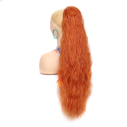 Extension queue de cheval bouclée longue avec cordon de serrage et postiche synthétique femme