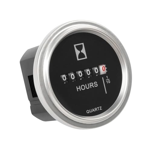 Compteur horaire mécanique Runleader, DC 6V à 80V, accumuler des heures TOT pour tondeuse à gazon Générateur de tracteur de chariot de golf Scrubber Marine ATV Motor Compressor and other Powered (DC)
