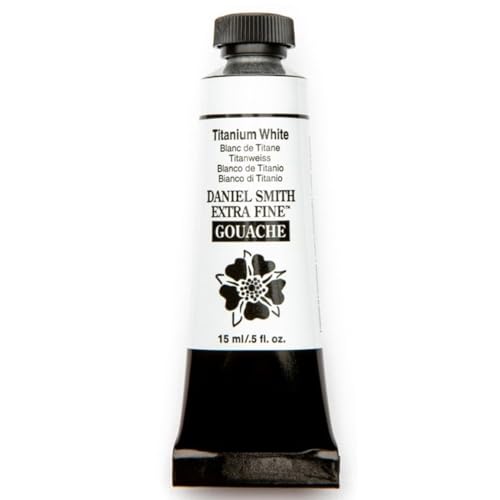 DANIEL SMITH Extra Fine Gouache 15ml Tubes Titanium White 15 ml 0.50 fl oz