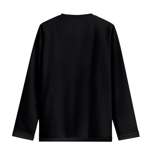Image of Girls Long Sleeve Shirt with Cute Graphic Casual Pullover Tops 3-16Y