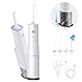 Produktbild Munddusche kabellos, YOUNGDO Ultraschall Zahnreiniger mit faltbarem 360ml Wassetank, Professionell IPX7 Wasserdichter Zahnzwischenraumreiniger für Reise, USB Oral Irrigator 4 Düsen