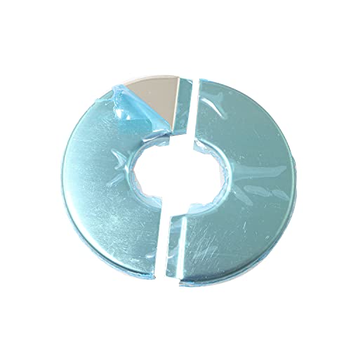 Image of 2pcs Wall Split Flange, Stainless Steel Round Escutcheon Plate Wall-mounted Water Pipe Cover Accessories for 22mm Diameter Pipe