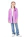 Haloumoning Girls Open Front Cardigan Sweaters Kids Fall Fashion Side Slit Outerwear 5-14 Years Purple
