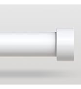 VOIIY White Curtain Rods for Windows 48 to 84 Inch(4-7 Feet),1" Diameter Drapery Rods with Modern...
