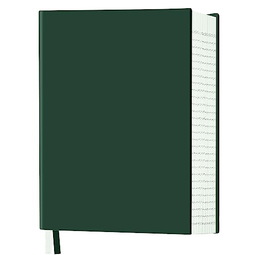 Carnet de notes à pois vert A4 pour bullet journal et travail avec 125 onglets