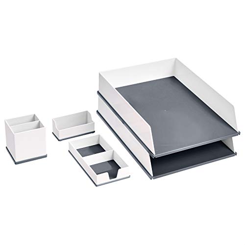 Amazon Basics Desk Organization Set - Grey And White #TOP17