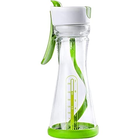 Salad Dressing Mixer,Salad Dressing Shaker, Manual Salad Dressing Bottles Mixing Container,Plastic Salad Dressing Blender,Stirring Bottle Salad Mixing Cup with The Pump Handle, for Salad Dressing Cover