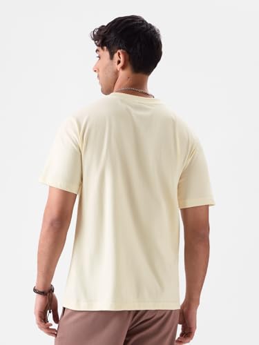 Image of The Souled Store ASAP Men and Boys Regular Fit Half Sleeve Graphic Printed Cotton Yellow Color T-Shirt