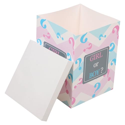 Gender Reveal Box For Balloons, Reusable Cardboard Gender Reveal Balloon Box for Surprise Games Party & Baby Shower Decorations