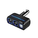  QAZWSXED LESANGBAIHUODIAN Nouvelle Arrivée 12-24V Universal Auto Cigarette Allight Dual USB Adaptateur Secteur de la Prise de Chargeur 2. 1A / 1.0A 80W Chargeur de séparateur (Color Name : Black)
