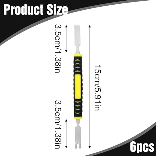 HJZHII 6 Stück Elektronik Spudger Set,Reparaturwerkzeug Spudger Öffnungswerkzeug Metall Brechstange Doppelkopf Demontage Werkzeug für Tablets Laptop Handy Elektronikgerät