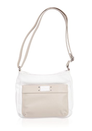 Sac à bandoulière femme blanc s.Oliver 39.405.94.7140 petit sac à main carré porté épaule