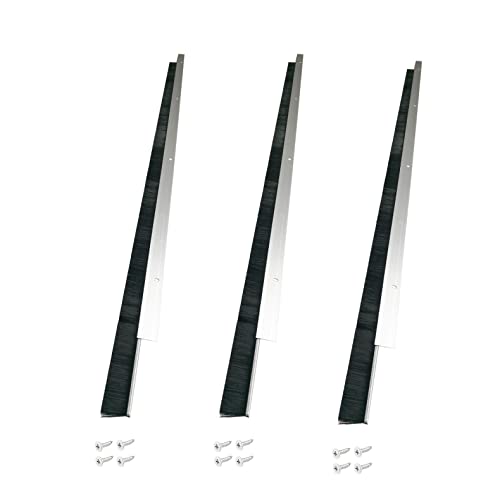 Door Bottom Brush Seal 3 Pack, Retsun 1 1/2