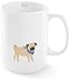 FRINGE STUDIO Happy Pug Mug, 12 liquid ounces (384086)