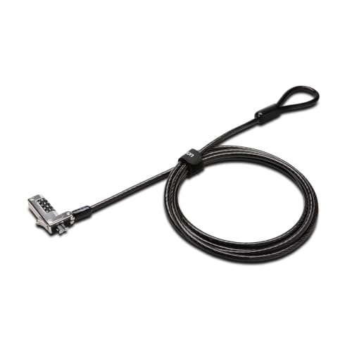 Kensington Laptop Schloss - Slim-Kombinationsschloss für ultraflache Laptops & 2-in-1 Geräte mit Standard Sicherheits-Slots Laptop-Diebstahlschutz mit 1 8 m schnittfestem Kabel K60600WW