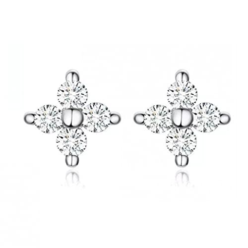 Boucles d'oreilles fleuries en argent et zircon pour illuminer vos tenues de soirée