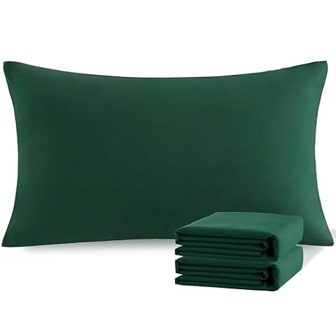 NTBAY Microfiber King Pillowcases, 2 Pack, 20 x 36, Dark Green — $7.49 (25% off)