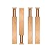Xinwcang Bandeja Cubiertos Bambú, Separadores Cajones Ajustables, Organizador Cocina Expandable para Dormitorio, Baño, Oficina - 4pcs,43 * 6 * 1.5cm
