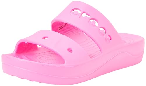 Crocs Women's Via Platform Sandals Electric Pink 9 Medium