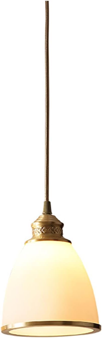 ASerZenith Led Modern Chandelier Lamp, Chandeliers Led Chandelier Restaurant Loft Stairs Bar Counter Study Room Bedroom Wall Copper Glass Art Single Head Lamp