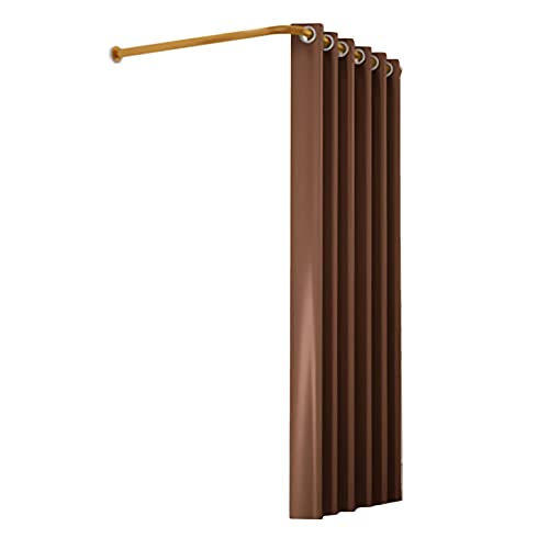 GGTT Umkleideraum L-förmige Duschvorhangstange, Punch-Eckvorhangstange Schmiedeeisen, für Badezimmerausrüstungsraum, braun (Color : Brown, Size : 120 x 120 x 200cm) Cover