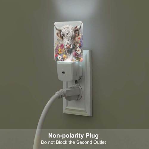 Lámpara de noche con diseño vaca Highland y luz LED miniatura 4
