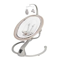 Maxi-Cosi Cassia Electric Baby Swing Chair, 0–6 Months, max 9kg, Baby Rocker, 12 melodies, 360° Seat Rotation, Automatic Motion Detection, 5 Swinging Speeds, 2 Recline Positions, Classic Beige