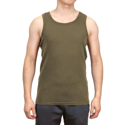 SHEEP RUN 100% Merino Wool Men's Ribbed Moisture Wicking Breathable Tank Top