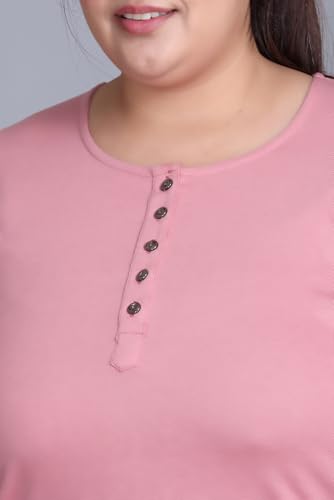 Image of In Love Women's Cotton Plus Size Nighty Chemise | Easy cotton chemise for nightwear and lounge comfort