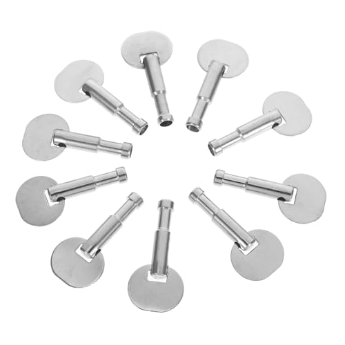 RORPOIR 10pcs Music Box Winding Keys DIY Accessories for Musical Movement Metal Jewelry Keys T-bar Replacement for Music Box Repair