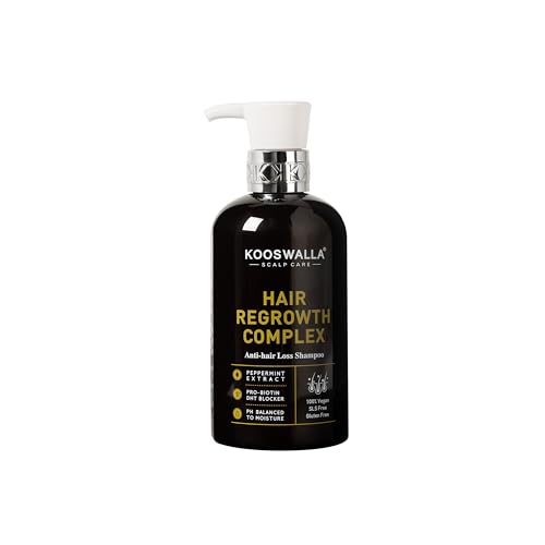 Kooswalla Organic Anti-Hair Loss Shampoo Hair Growth and Scalp Care Natural DHT Blocker Strengthens Roots Thickens Hair Sulfate-Free 250ml