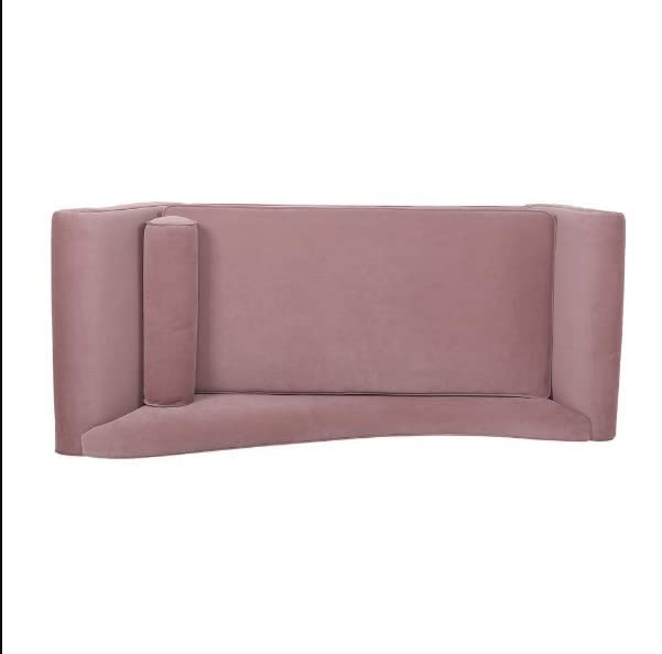 Image of 2-Seater Rosewood Settee Sofa Diwan Couch Chaise (Pink)