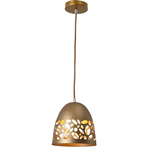 Plafonnier LED doré au design nordique moderne pour salle à manger et chambre